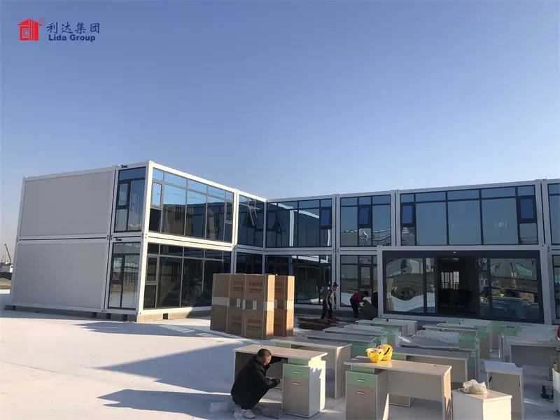 Lida Group using shipping containers to build homes Supply used as kitchen, shower room 2