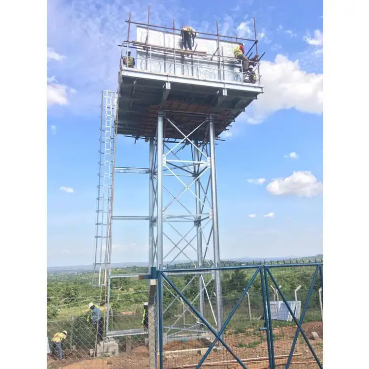 China Galvanized Steel Structure Building/water Tank Tower Supplier For Sale 1