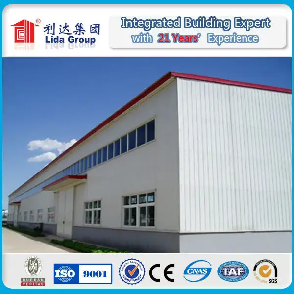 China factory prefabricated modular lightweight steel structure building workshop 1