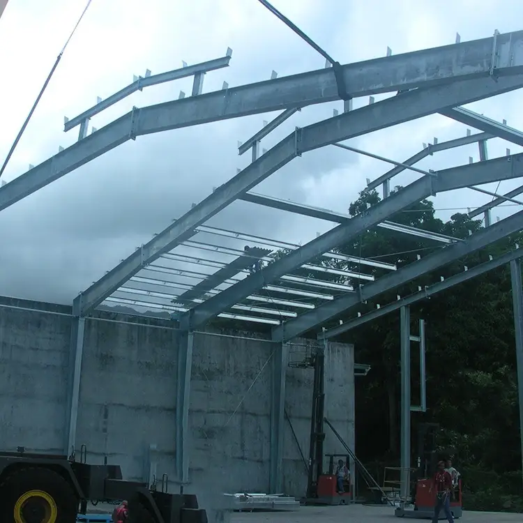 La construcción del tejado de acero estructura el edificio modular del taller del marco metálico 1