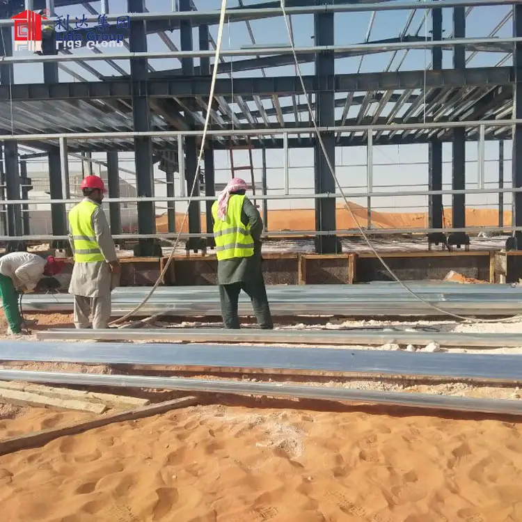 Steel fabrication workshop layout, prefab production hall, power8 workshop 1