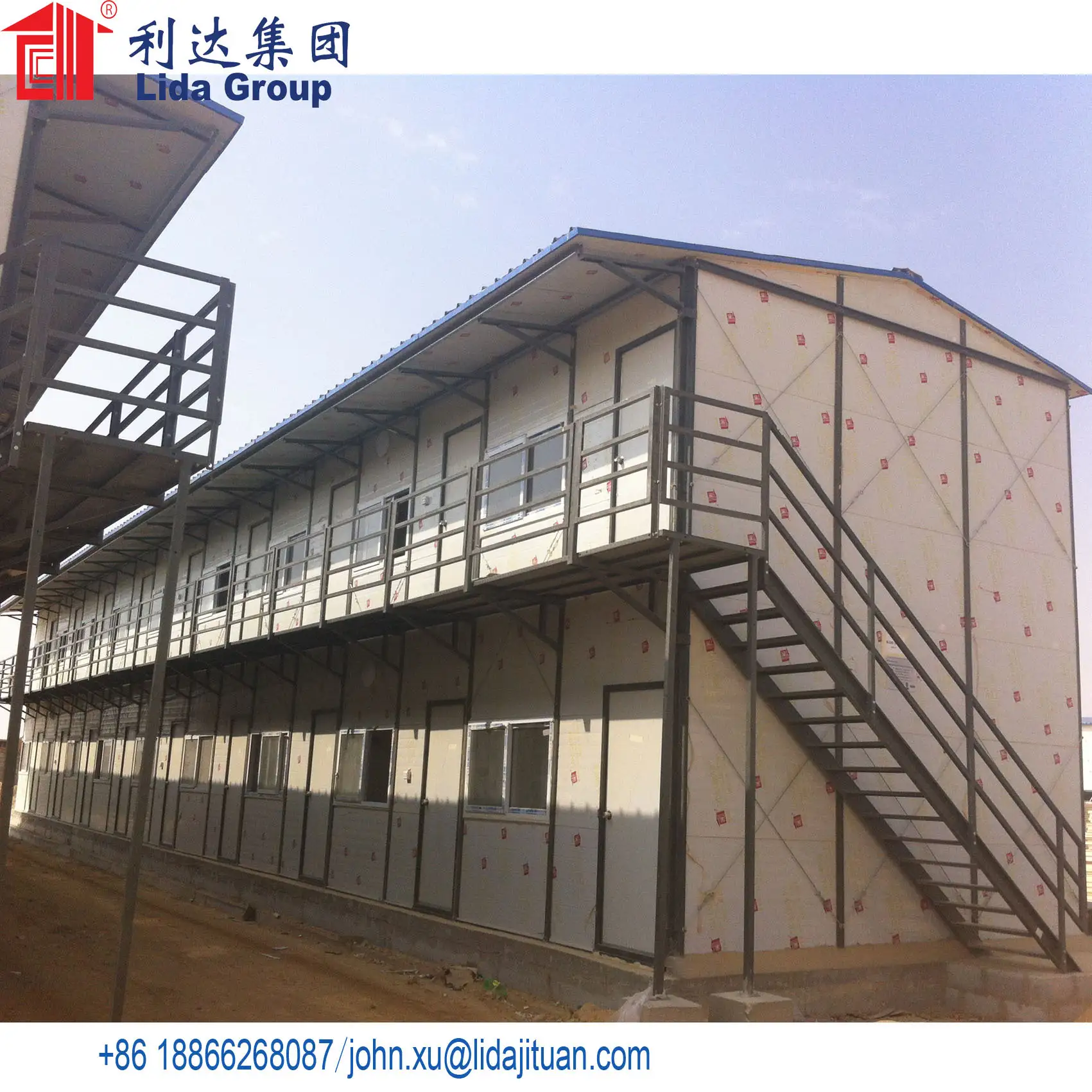 africa fast construction steel structure prefabricated house worker camp 1