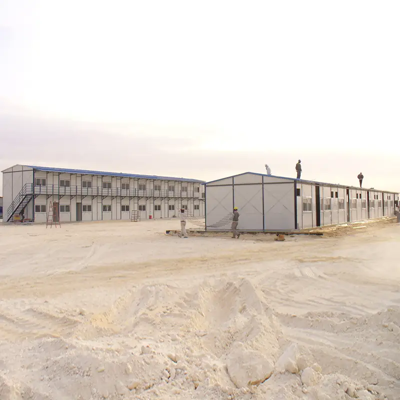 Suministro profesional de casas prefabricadas modulares de bienes raíces, campamento temporal 1