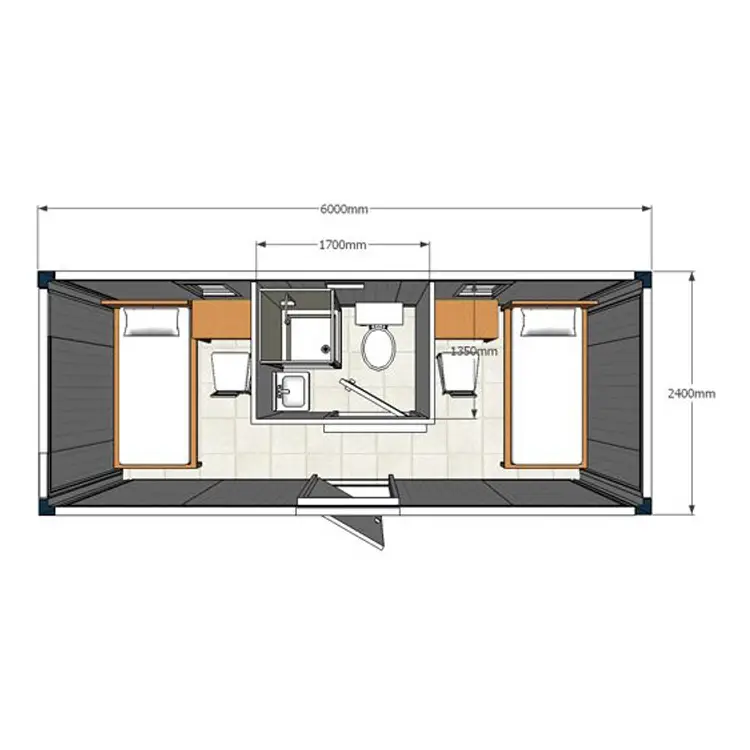 prefab container dormitory prefab container bedroom 20ft container bedroom 1