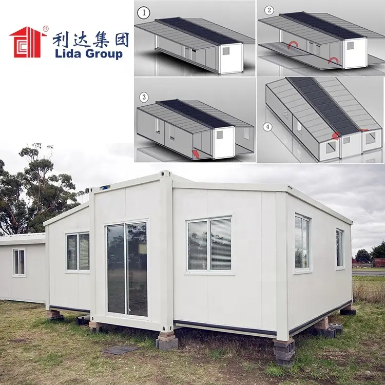 prefabricadas Modular expandable prefabhouses Export Prefab Building And Containers Office ,Flat Plat pack container 1