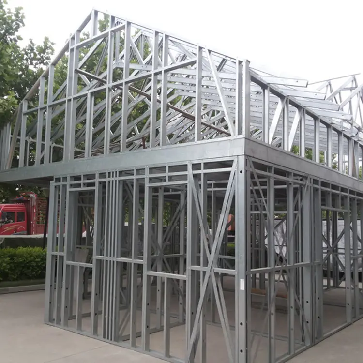 Modern and luxury prefab light steel house kits villa 1