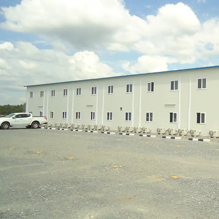 Temporary residence of workers prefabricated house after reconstruction 1