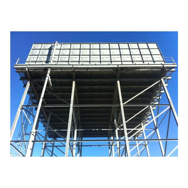 15m height 300 ton water tower with hot dipped galvanized steel tower 1