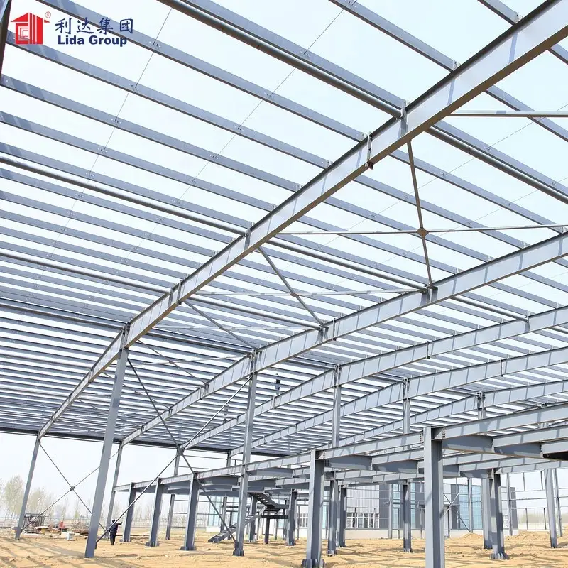 Industrial building galvanized steel structure, sandwich panel gym 1