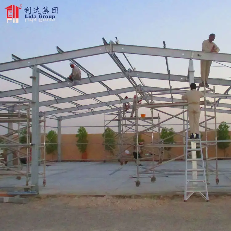 Estructura de acero de almacén prefabricado, estructura de trabajo de acero 1