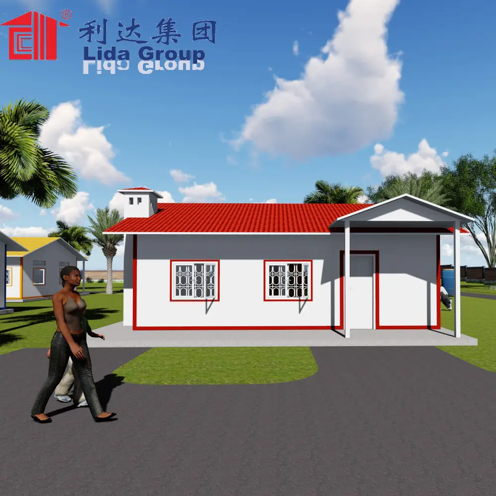 China prefabricated light steel frame house for sale 1