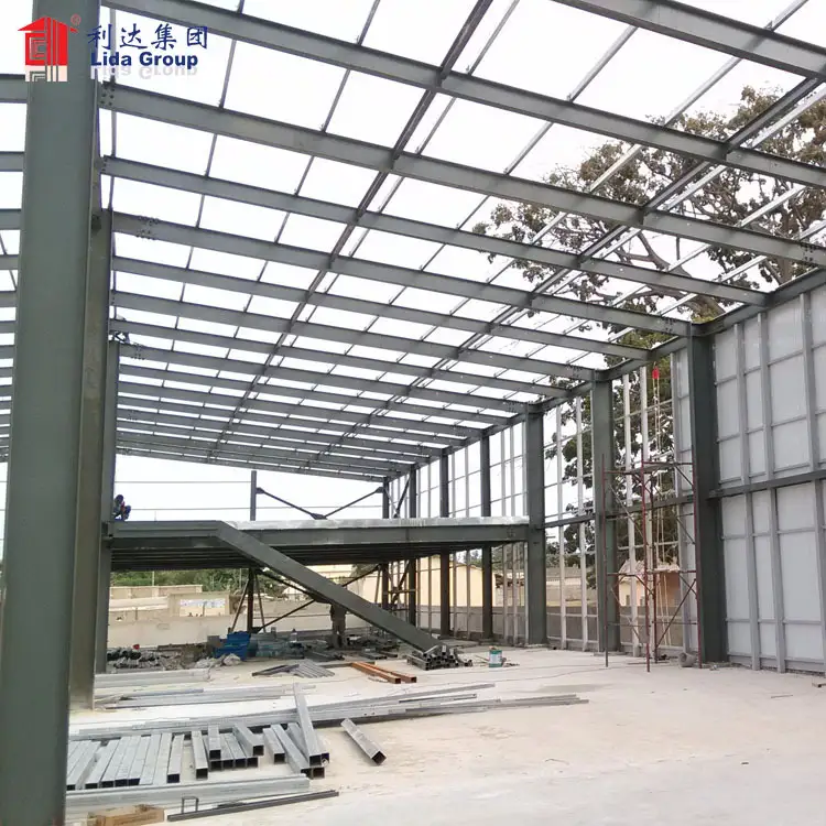 Almacén prefabricado de construcción de acero resistente a terremotos, nieve, viento fuerte, 9m, en alquiler, Corea, a la venta 1