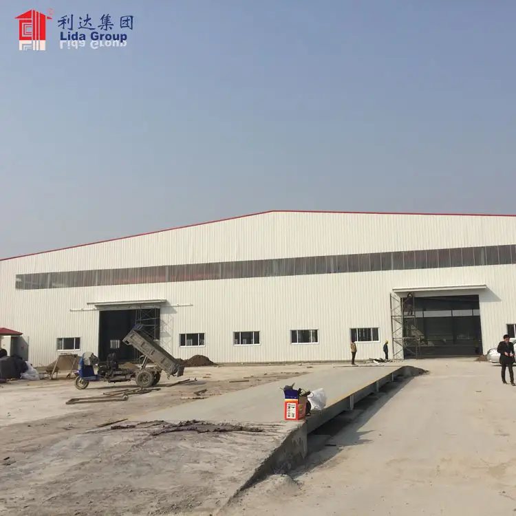 Estructura de techo de almacén preparada de construcción rápida, almacén de estructura de acero para Ucrania 1