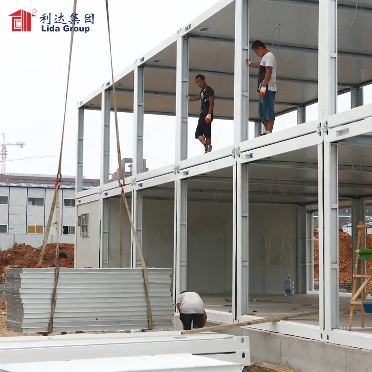 Flat packed living container house, modular assembly house, two storey modular house 1