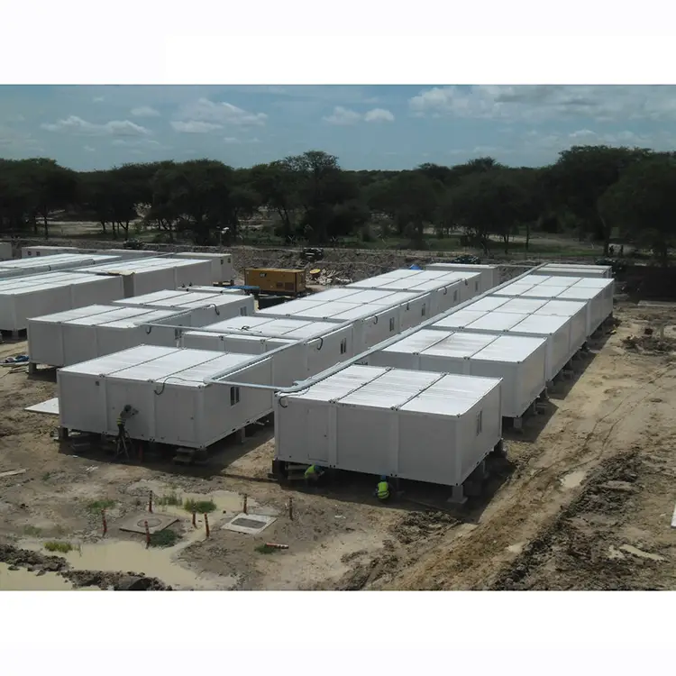 20ft flatpack modular container with a side bathroom 1