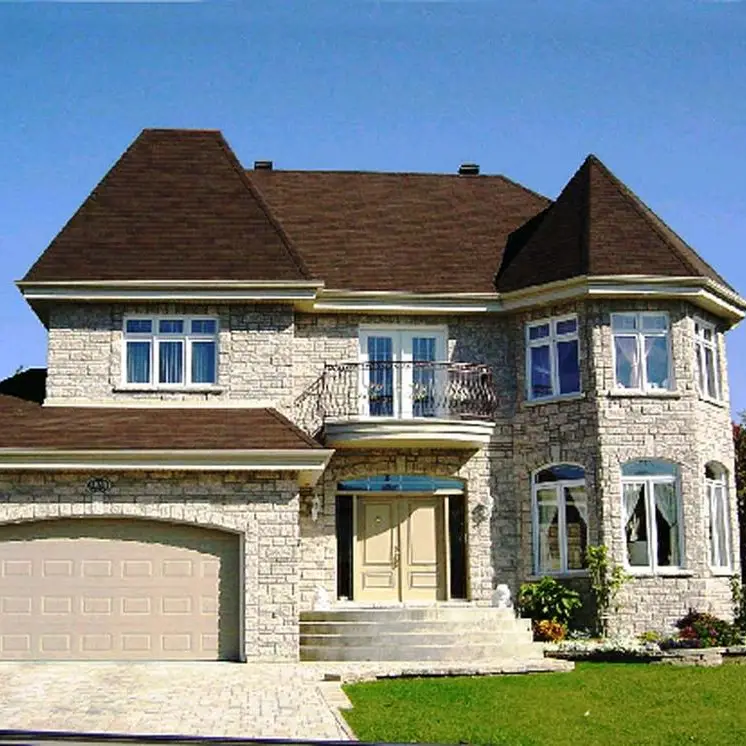 Furnished light steel structure prefabricated luxury villa two storey prefab house1 1