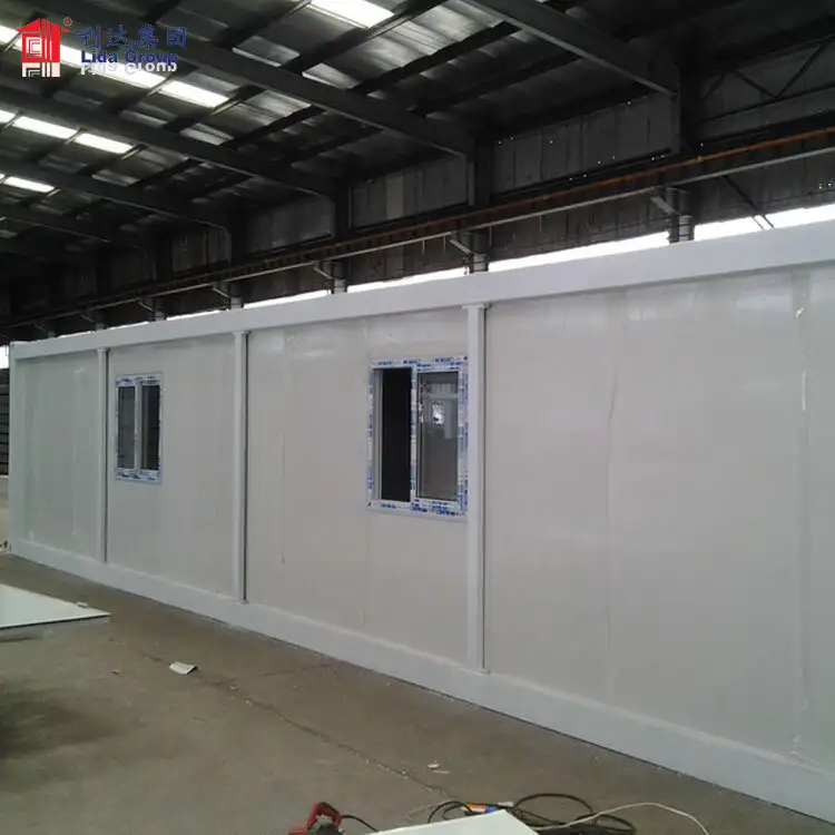 Fireproof prefab container cabins, house container for lebanon, flat roof portable cabin 1