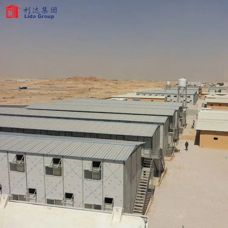 Prefabricated house price in algeria, labour house, steel structure accommodation 1