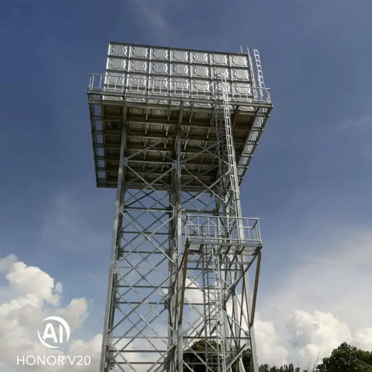 Elevated Water Storage Tank Frame Water Hot Dipped Galvanized Steel Structure Tower 1