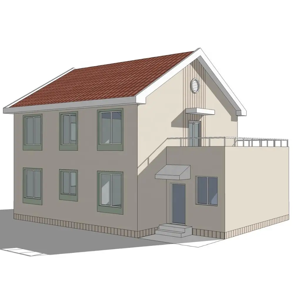 Steel structure pre fabricated steel villa house prefabricated 1