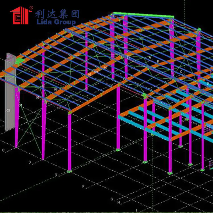 Modern industrial park operation workshop prefab steel building 1