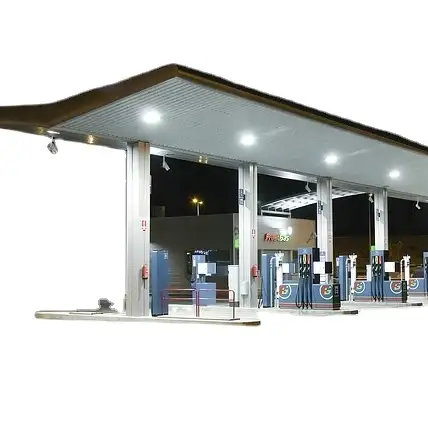 Modern prefabricated steel structure petrol station 1