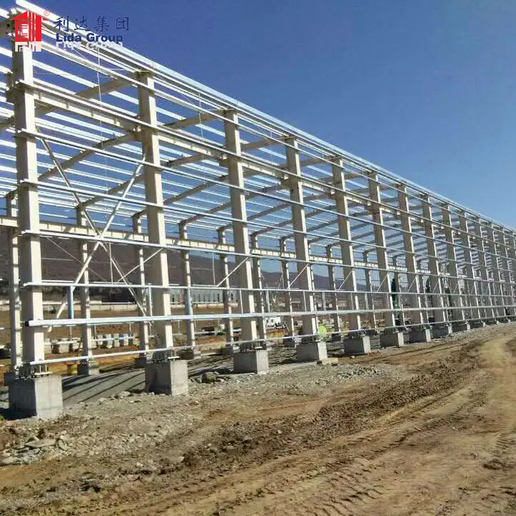Wind resistant construction design steel structure warehouse drawings, simple steel structure warehouse design 1