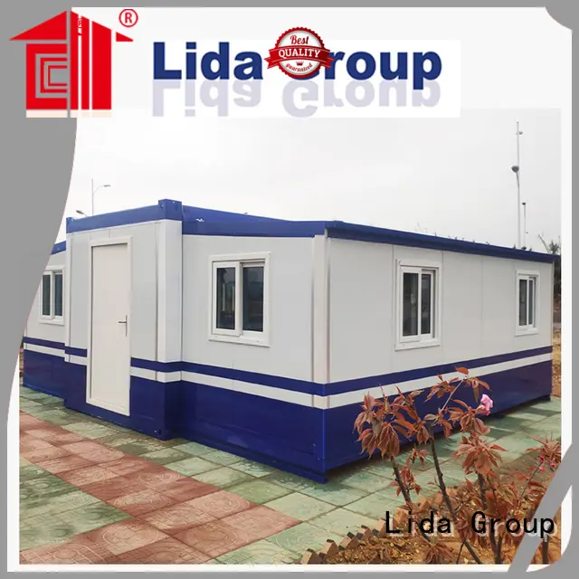 Lida Group shipping container house inside factory used as kitchen, shower room 1