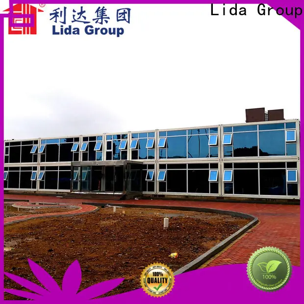 Lida Group shipping container homes inside and out factory used as booth, toilet, storage room 1