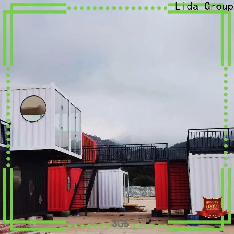 Venta al por mayor de casas de contenedores de envío reciclados enviadas a empresas utilizadas como cocina y baño 1