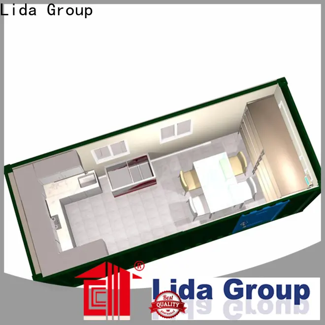 Lida Casa personalizada de dos contenedores enviada a la empresa utilizada como cocina y baño con ducha. 1