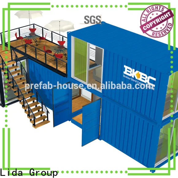 Lida Contenedores de almacenamiento grupal convertidos en hogares y empresas utilizados como oficina, sala de reuniones, dormitorio y tienda. 1