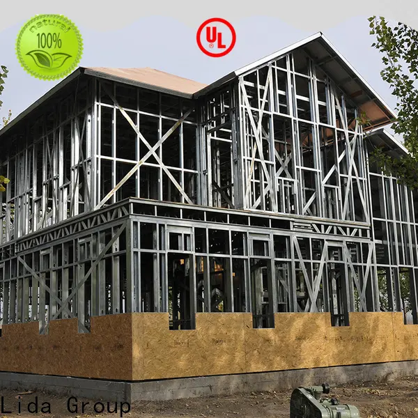 Nuevas casas de lujo con estructura de acero enviadas a empresas utilizadas como villas privadas 1