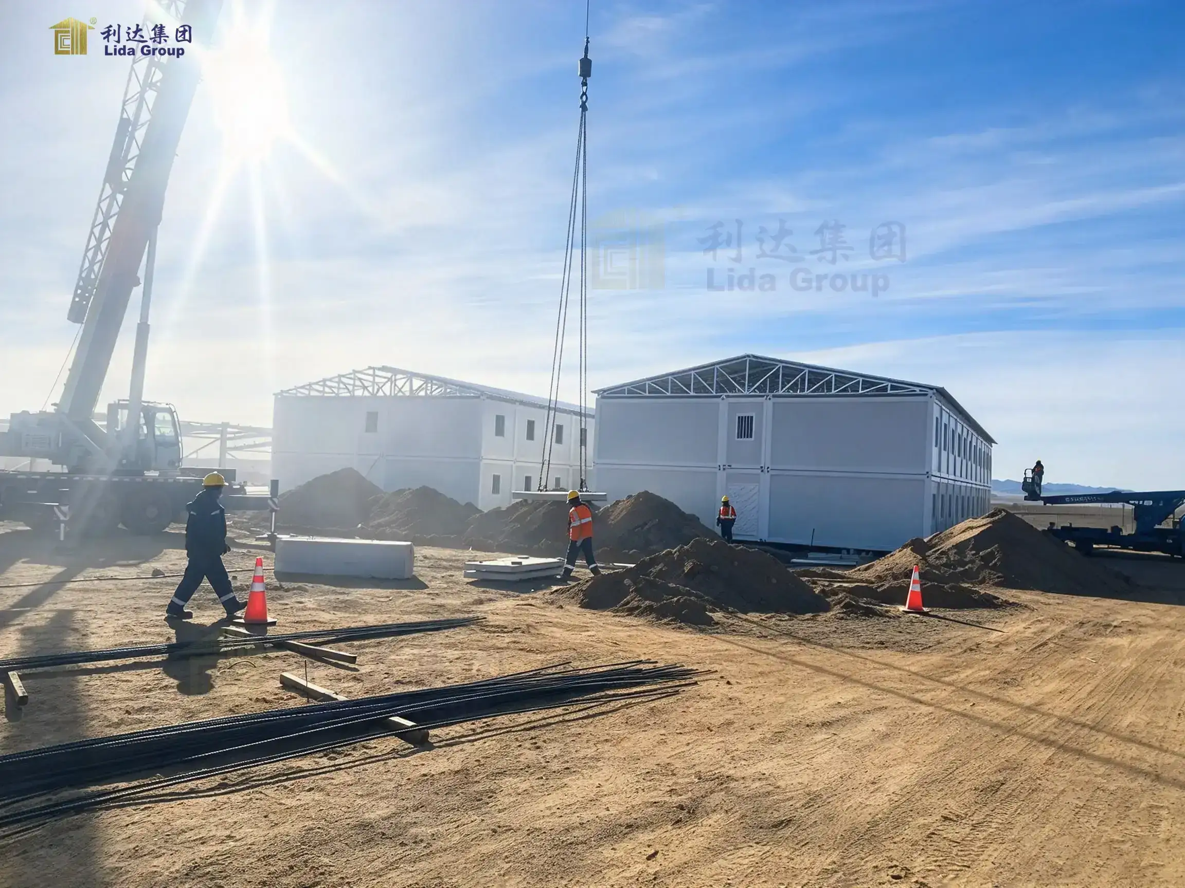 Soluciones de casas contenedor prefabricadas para campamentos mineros y alojamiento de trabajadores en zonas remotas. 1