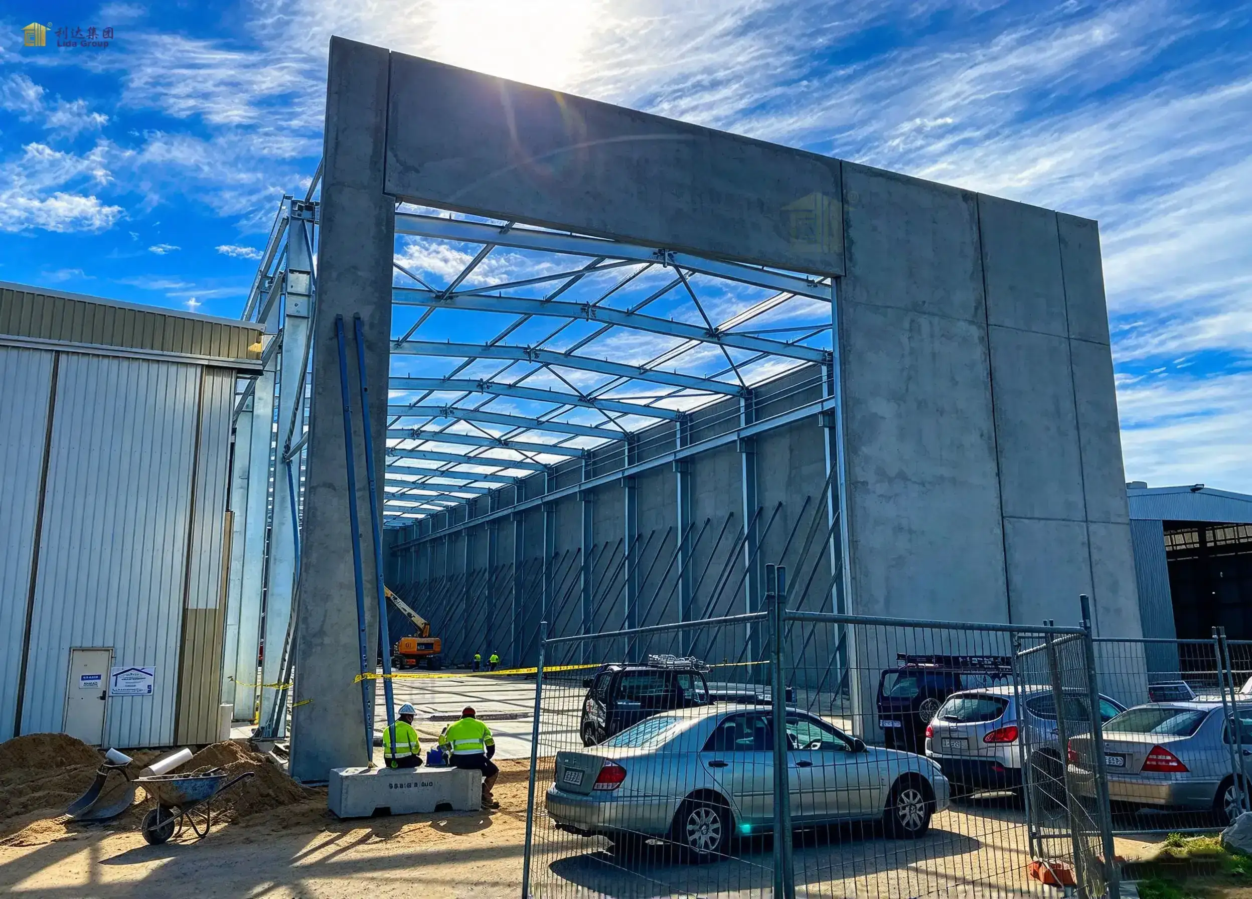 Edificio de almacén con estructura de acero prefabricada y diseño de gran envergadura. 1