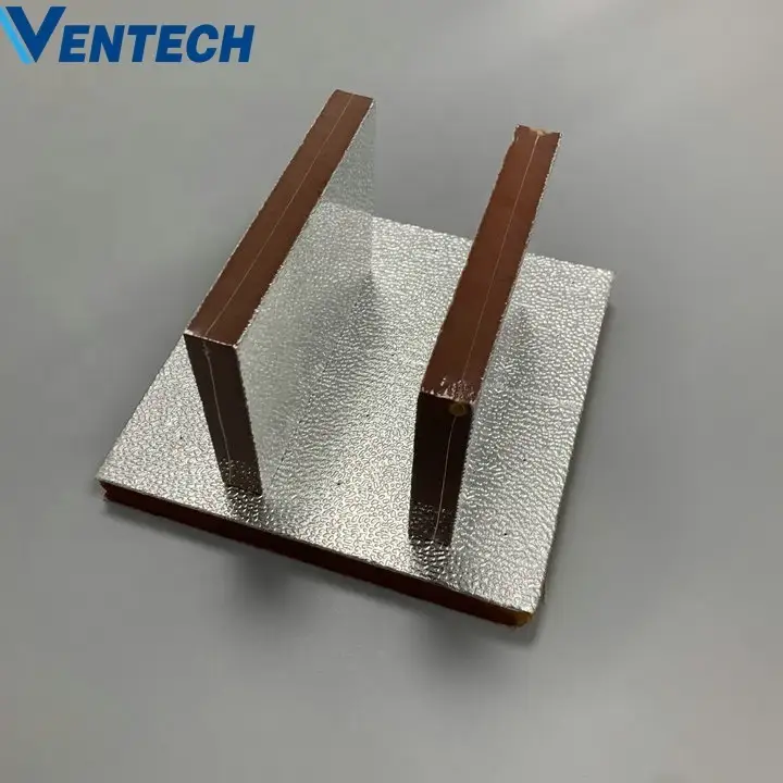 wall/roof covering insulation aluminum foil fiber glass fabric phenolic pre-insulated air duct panel 1
