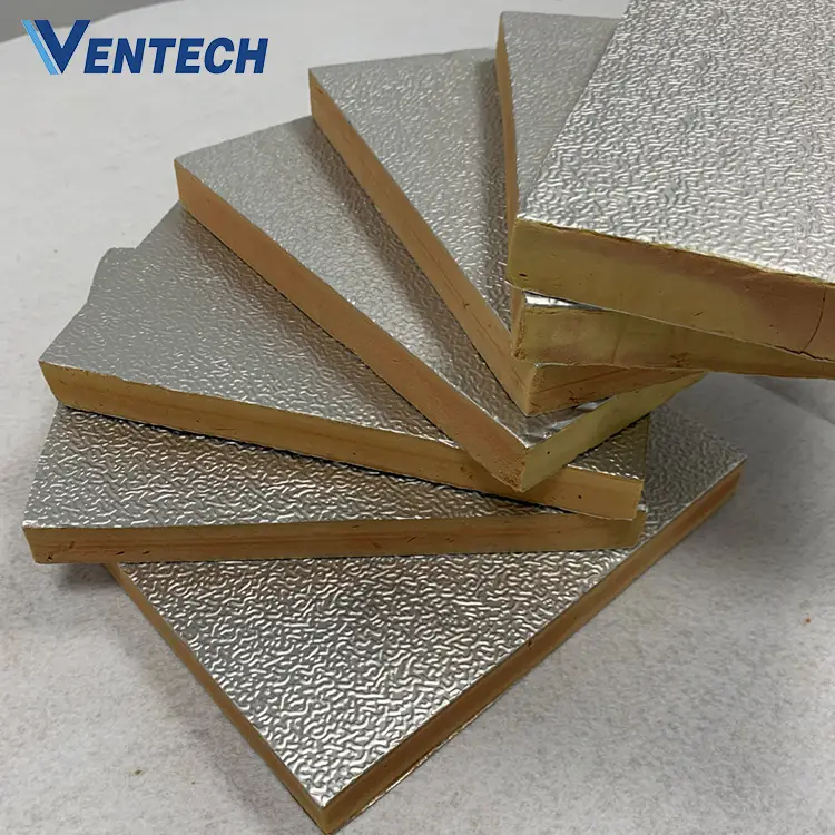 pre-insulated pir polyisocyanurate foam duct panel phenolic foam insulation duct board for HVAC air duct 1