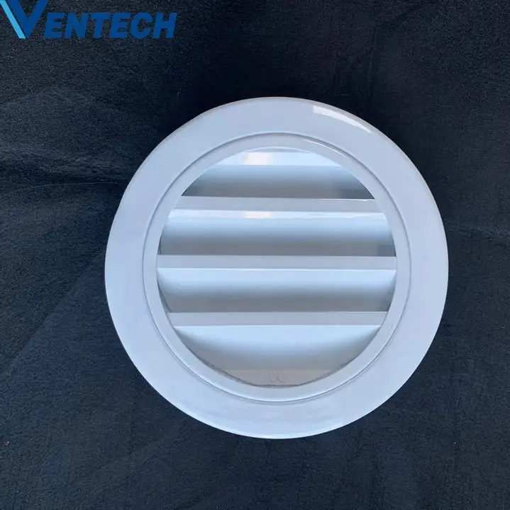 Hvac System Air Conditioner Aluminum Hood Outdoor Air Weather Louver Vent With Fly Screen Mesh 1
