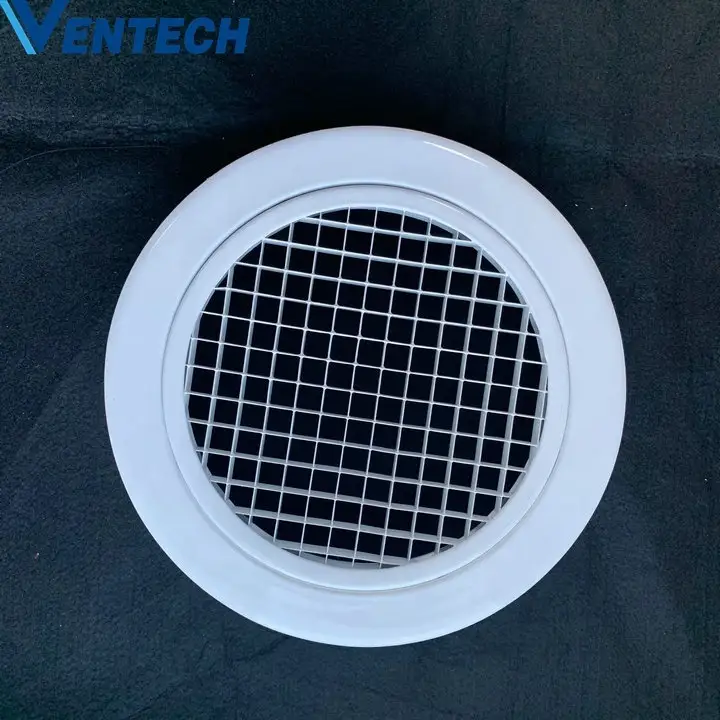 Ventech ABS Ceiling Air Vent Circular Diffuser Aluminum Round Eggcrate Grille for Kitchen Ventilation 1