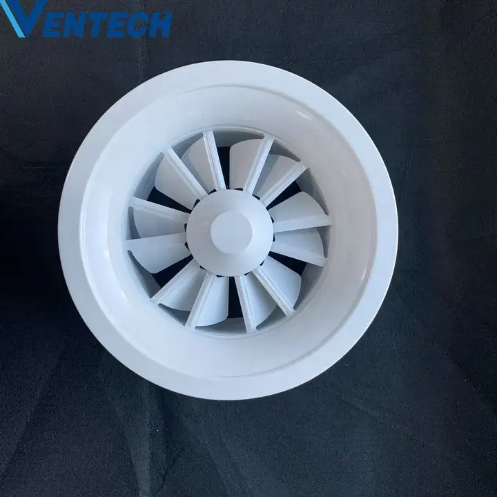 Ventech Hvac Round variable aluminum ceiling air outlet swirl diffuser 1