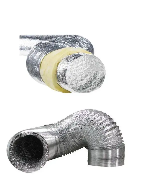 Hvac ventilation aluminum foil air inlets flexible ducts 1