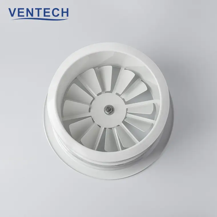 HVAC System High Ceiling Metal  Adjustable  Swirl  Air Blowing Air diffuser 1