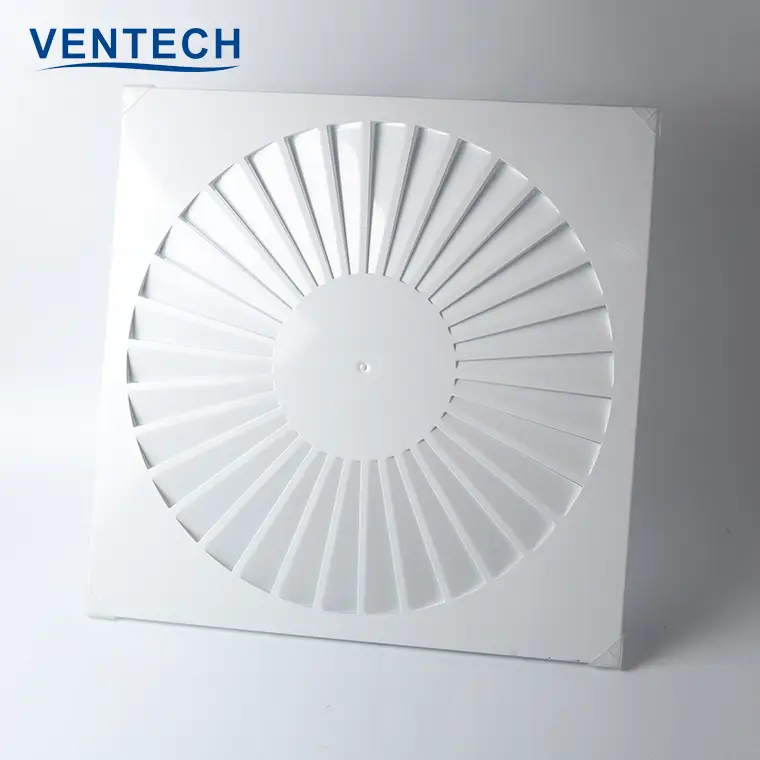 HVAC System  Fixed Core Square  Ceiling Swirl Diffuser 1