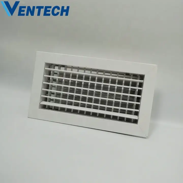 Sidewall Ventilation Aluminum Adjustable Double Deflection Supply Return Air Grille For Hvac 1
