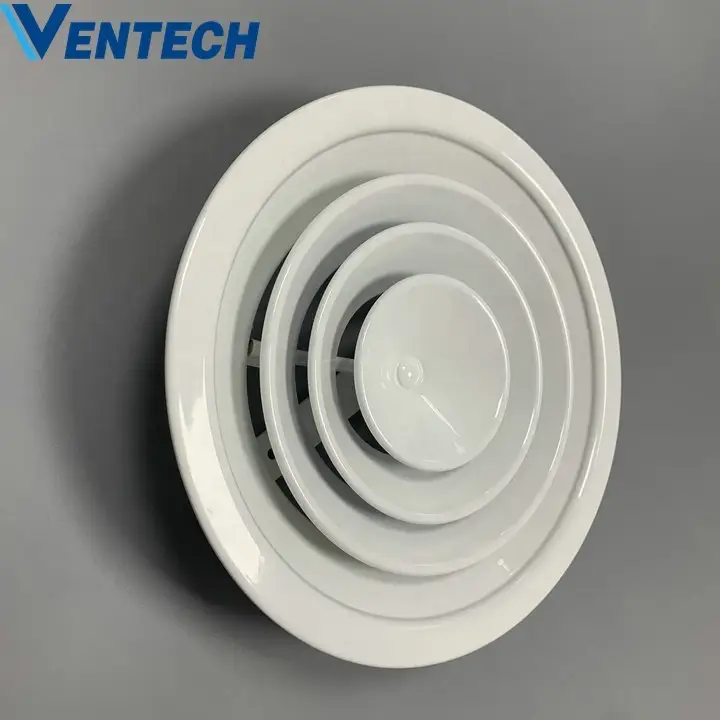 Abs Plastic Ceiling Vent Supply Air Grille Round Down Jet Diffuser Ventilation Downjet Air Diffuser With Butterfly Damper 1