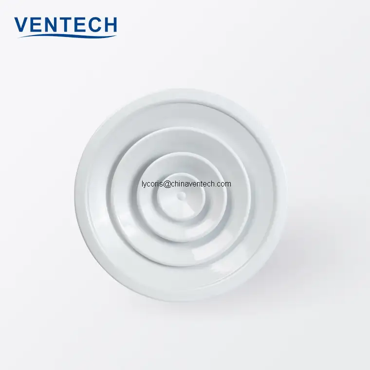 Plastic Damper Optional Round Ceiling Air Diffuser Aluminum Diffuser 1