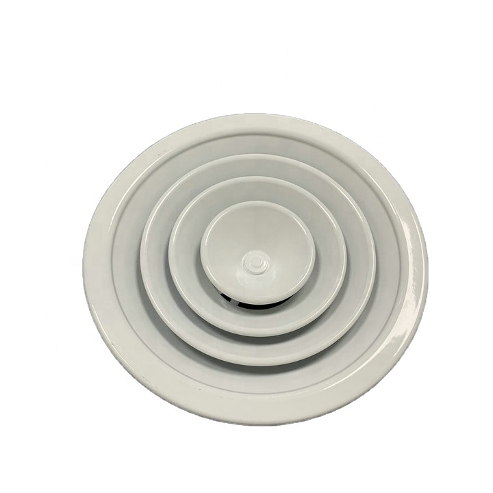 Hvac Supply Air Deflectors Aluminum Round Ceiling Diffuser-Ventech