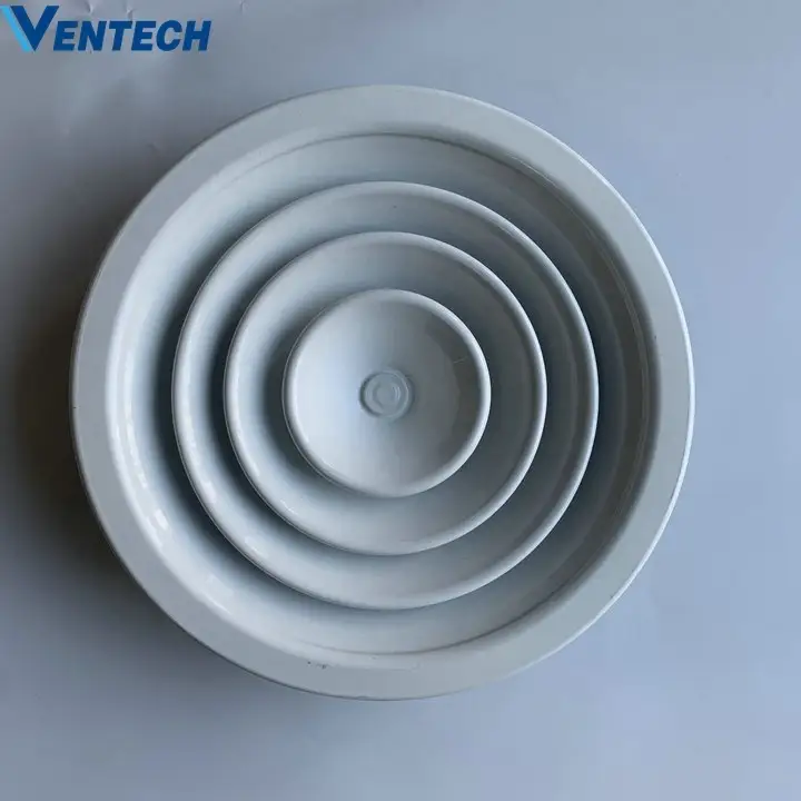 Ventech Powder Coated Aluminum Ceiling Round/Circular Air Diffuser for HVAC System 1