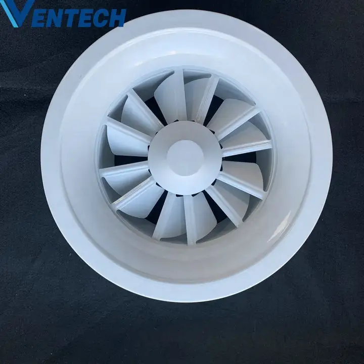 Ventech customized Vane Axial Fan Aluminum alloy Adjustable Blades Swirl Air Diffuser for Swirl diffuser 1