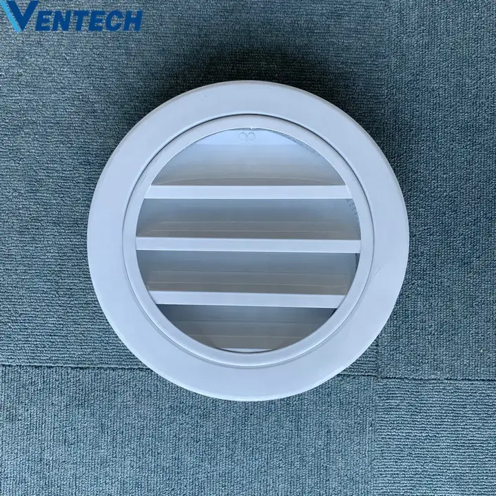 Wall Round External Weather Aluminum Air Vent Louvers With Fly Screen Mesh 1